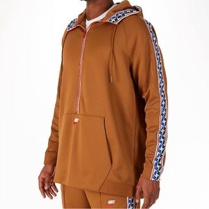 NIKE RetroSportswear Taped Track Jacket Poly Half Zip Men’s Hoodie Size Medium